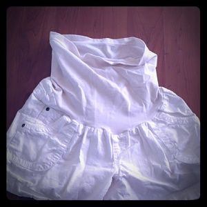 2 pairs of maternity shorts.